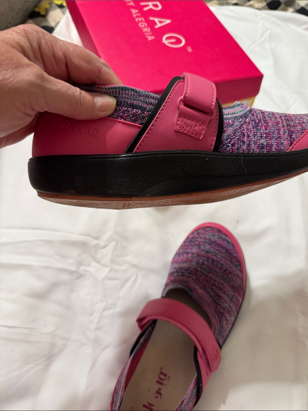 Alegria TRAQ Qutie Pink Mary Jane Comfort Shoes Size 41 EUC w/ Box - Picture 5 of 5